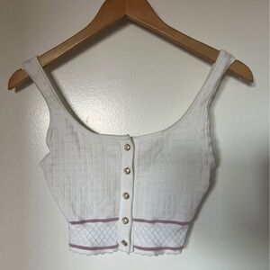 Babaton Cream Textured Knit Top